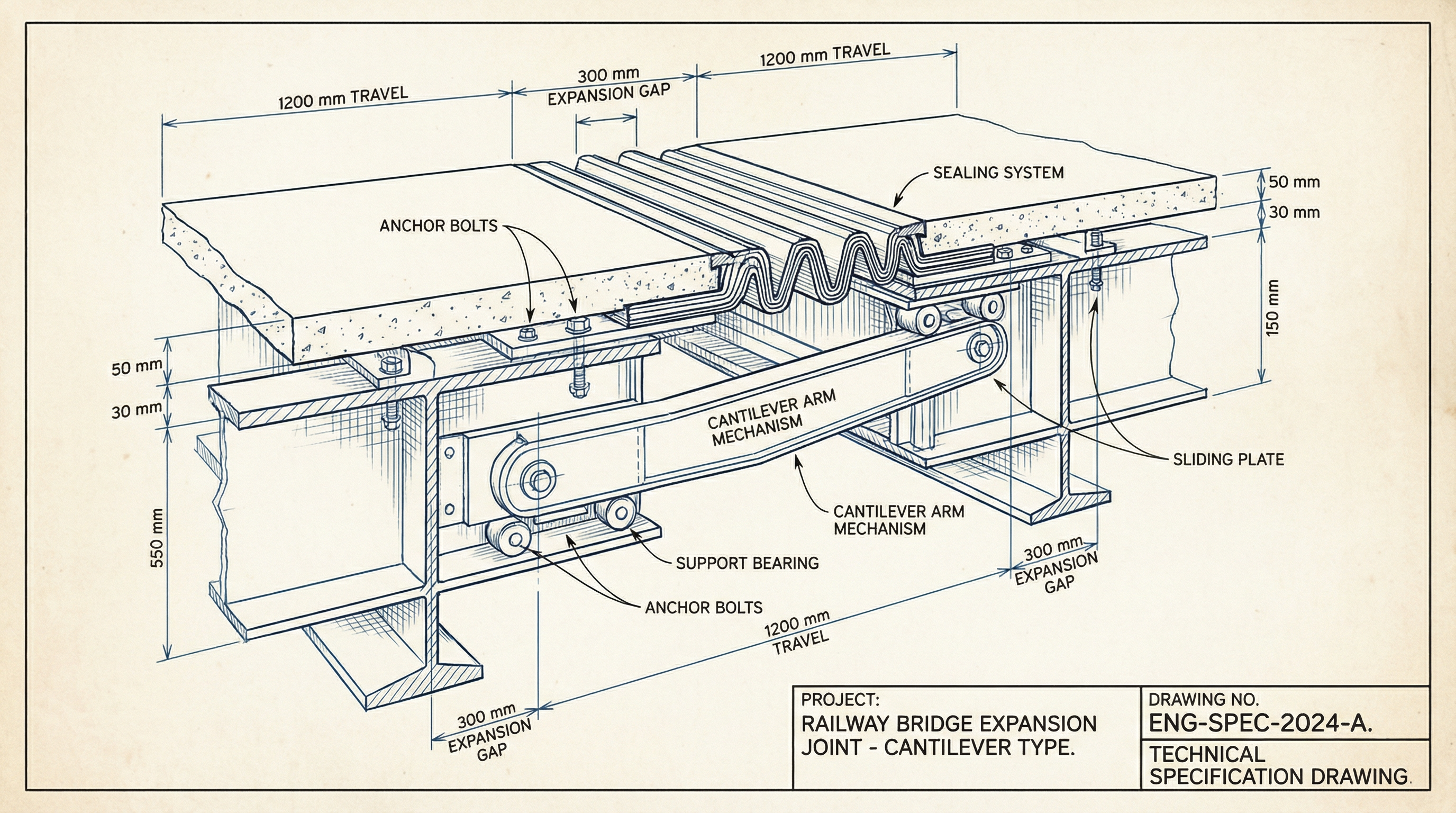 Sliding Plate Expansion Joint STEEL-ASPHALTIC-PLUG-194